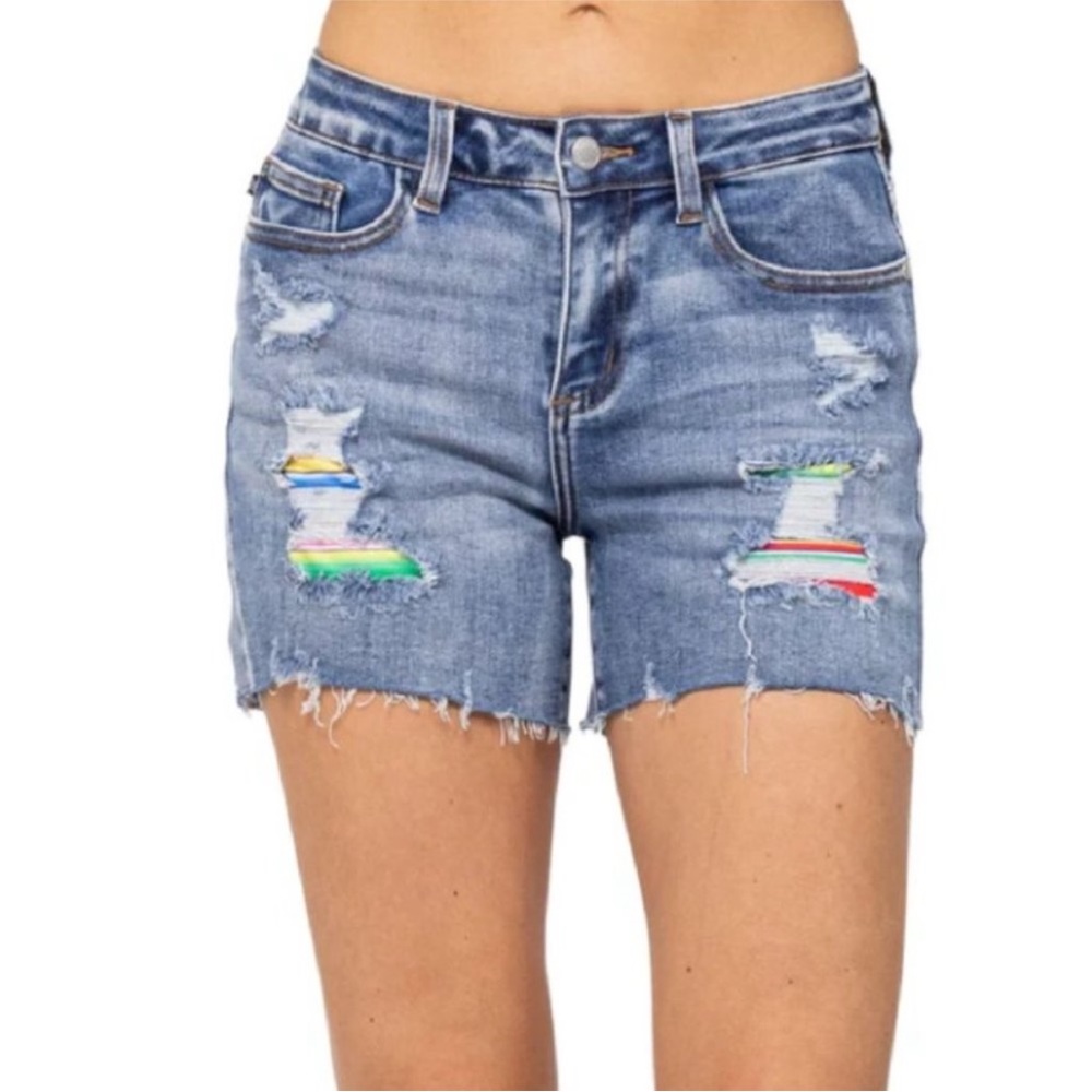 Judy Blue Mid Rise Denim Jean Cut off Plus Size Sized Shorts 3XL
